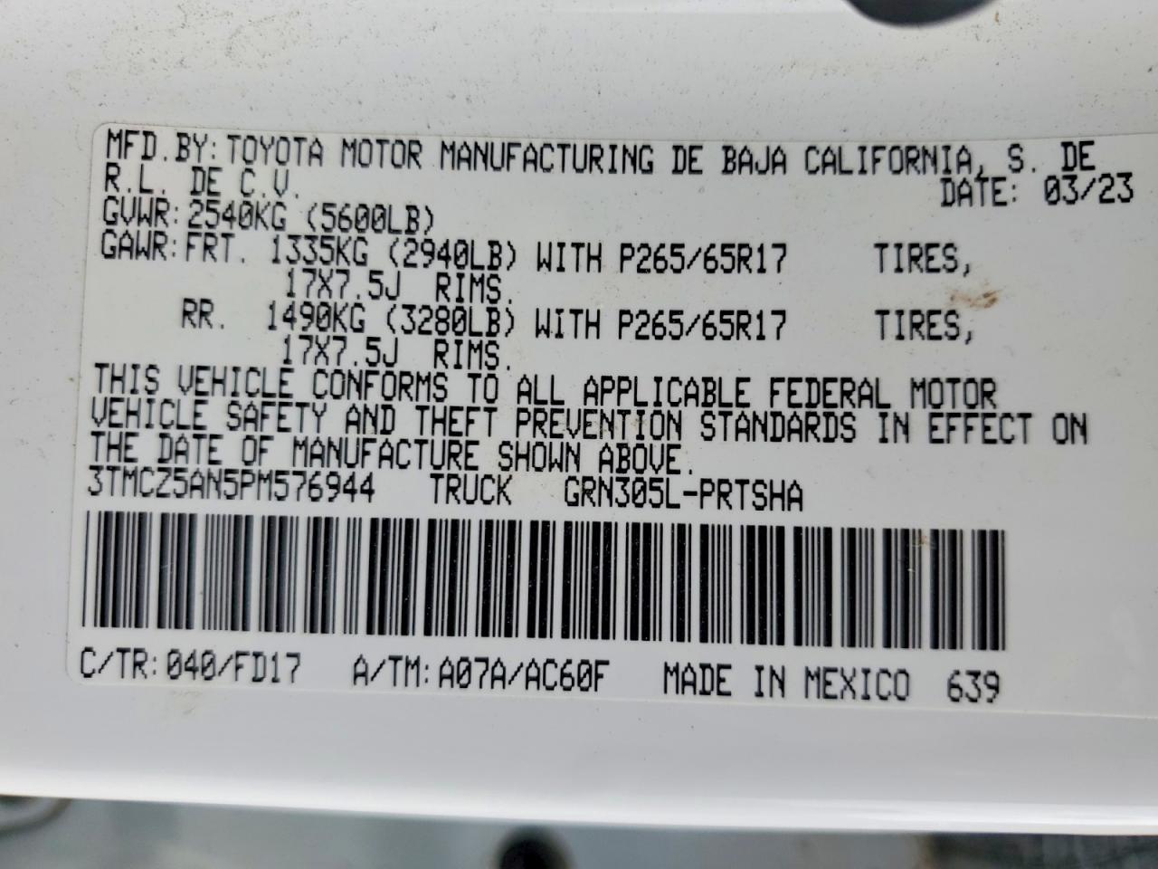 2023 Toyota Tacoma TRD Sport