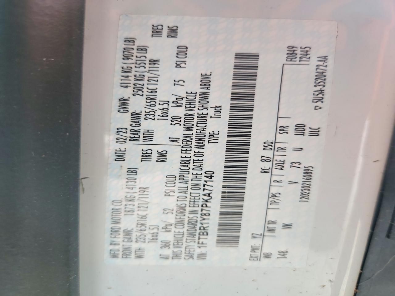 2023 Ford Transit T-250