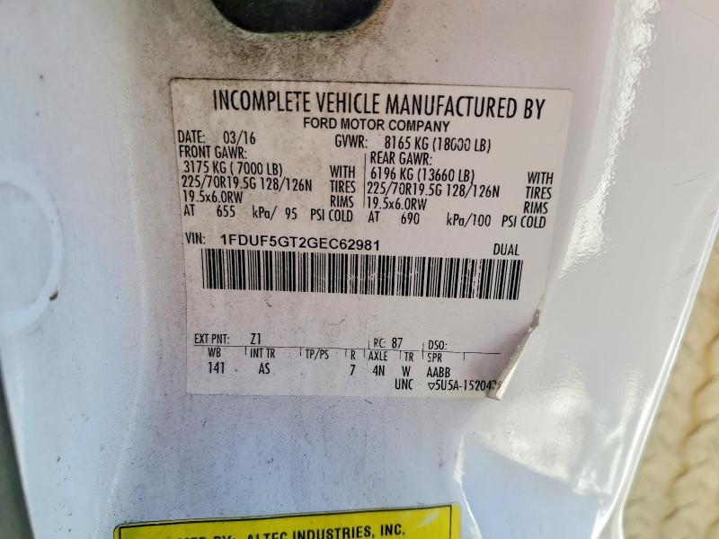 2016 Ford F550 Super Duty