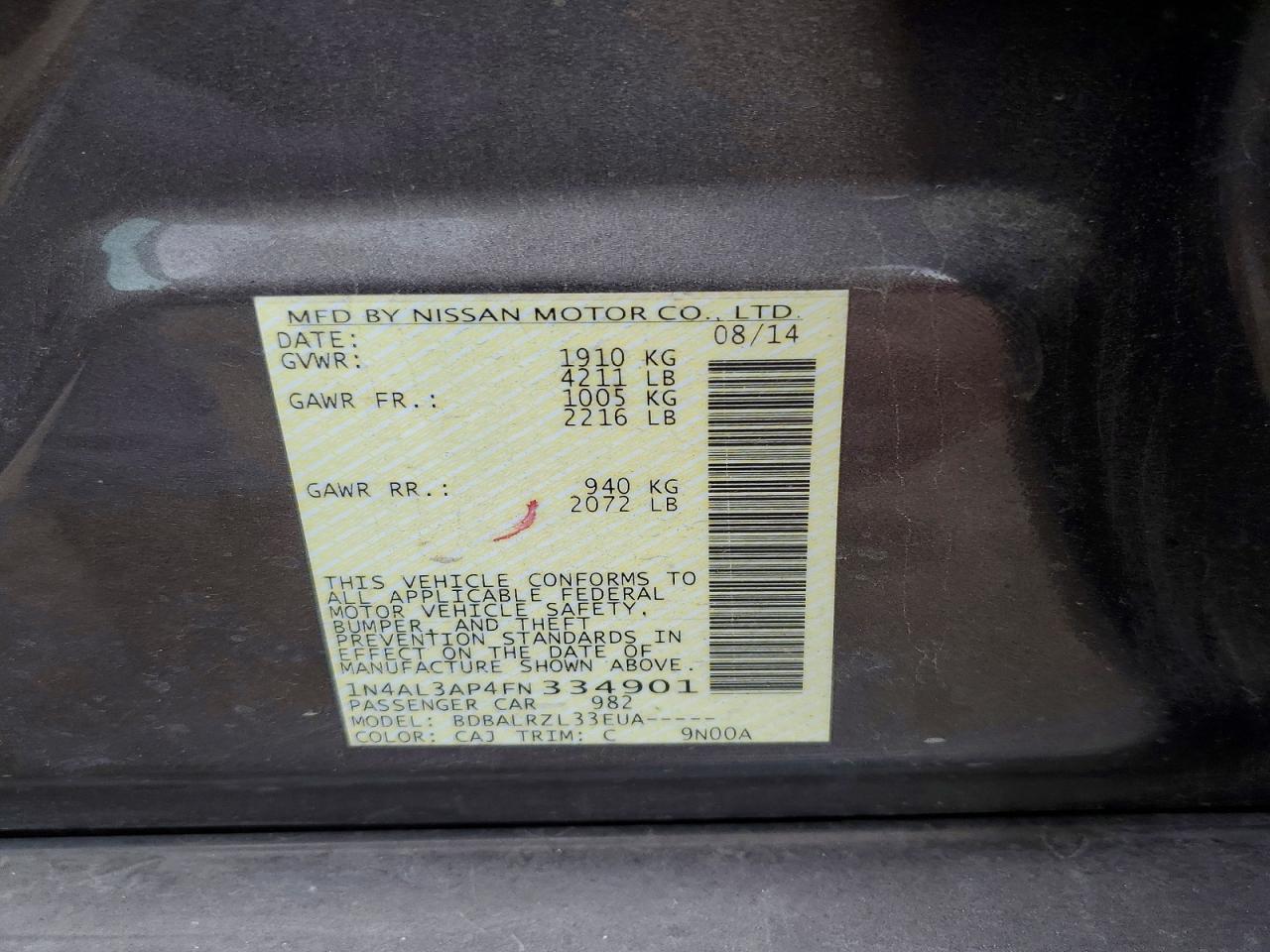 2015 Nissan Altima 2.5