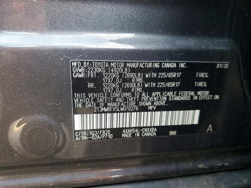 2020 Toyota Rav4 le