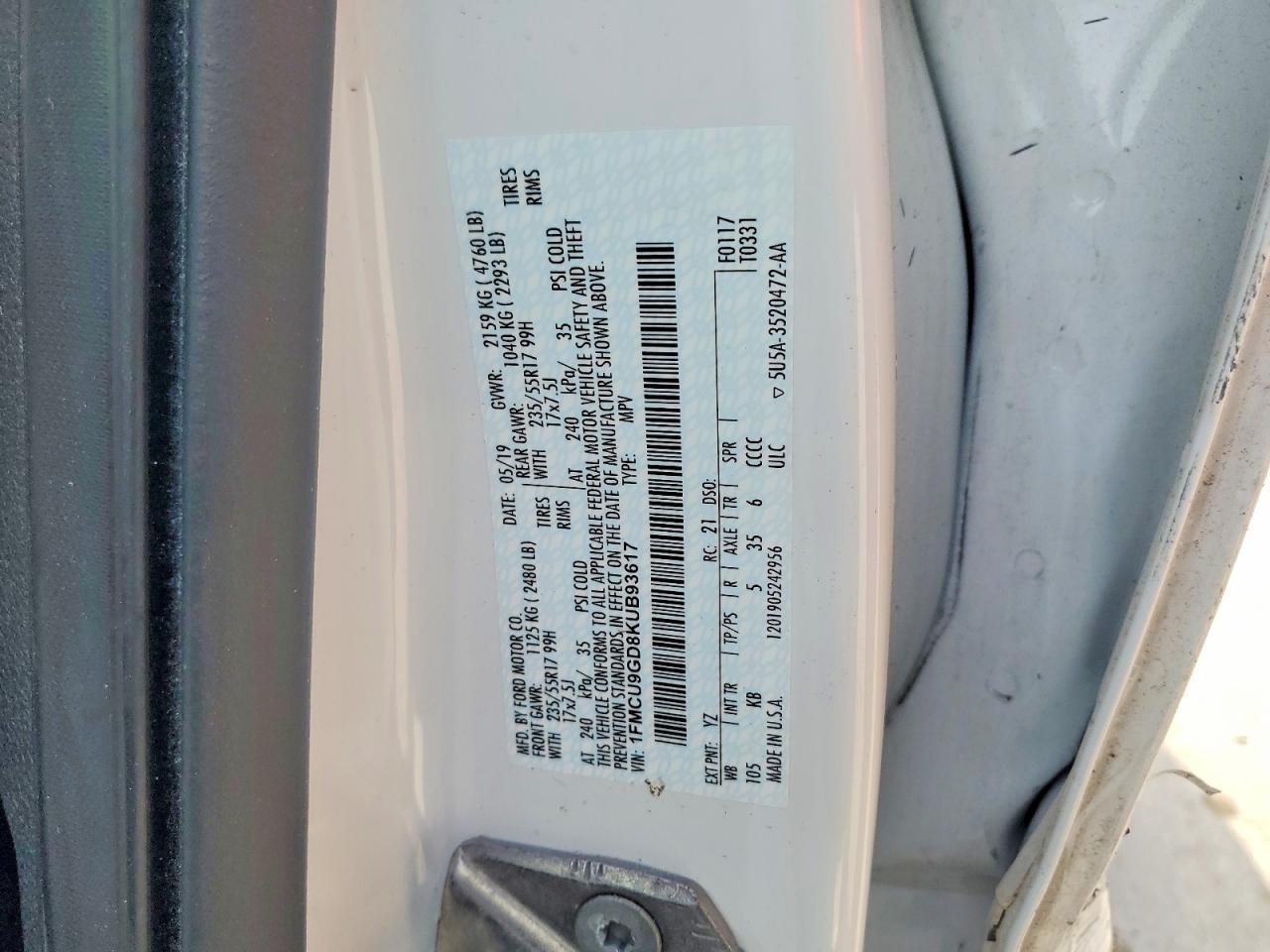 2019 Ford Escape se