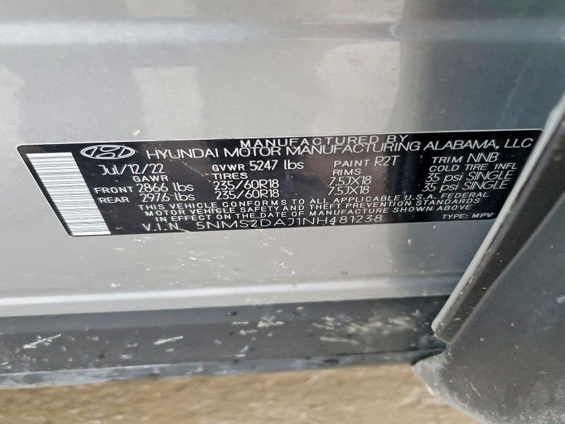 2022 Hyundai Santa fe sel