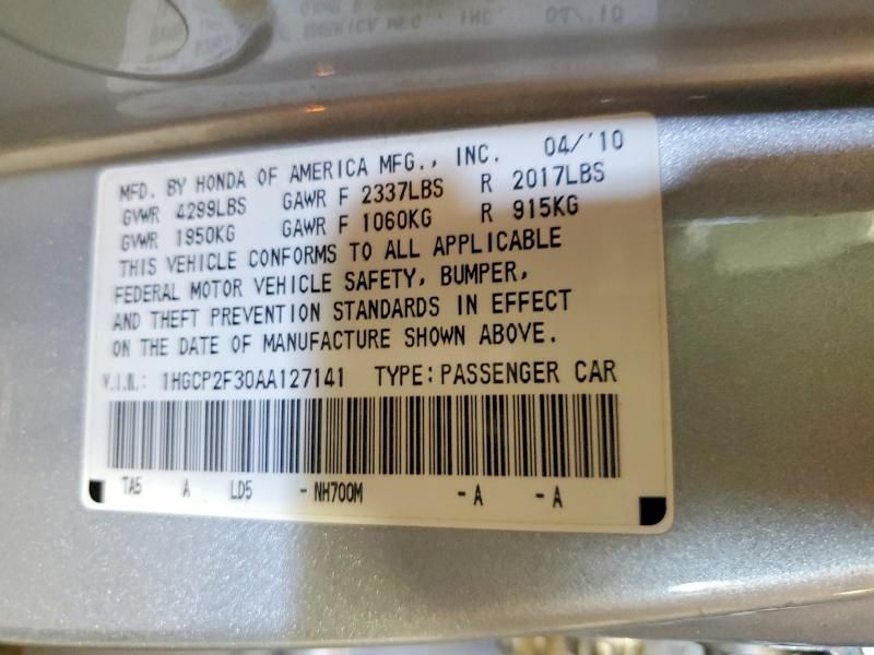 2010 Honda Accord lx