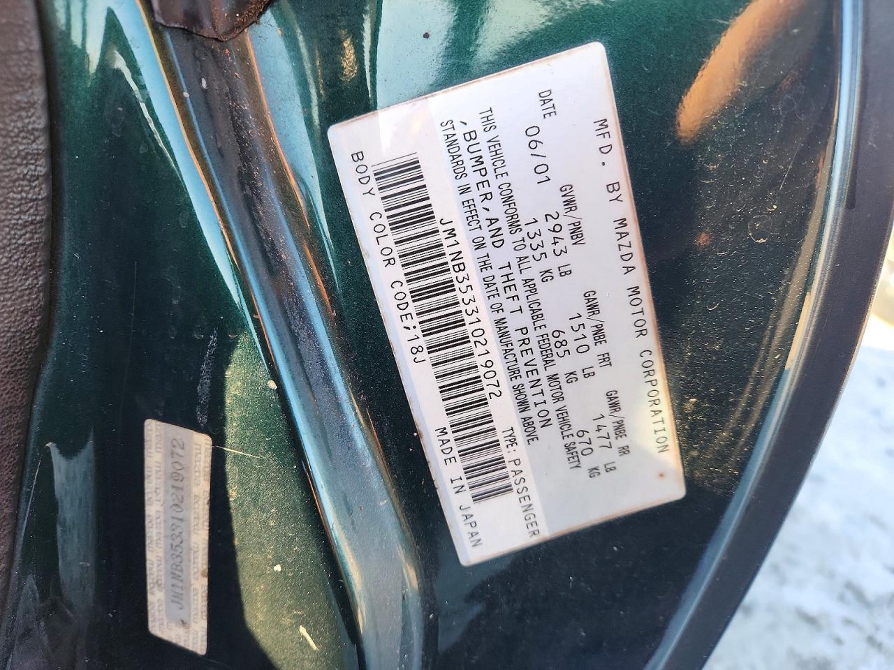 2001 Mazda Mx-5 Miata Base