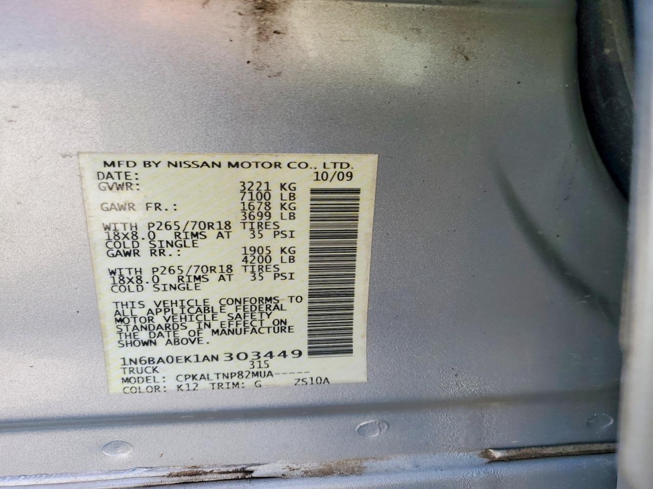 2010 Nissan Titan xe