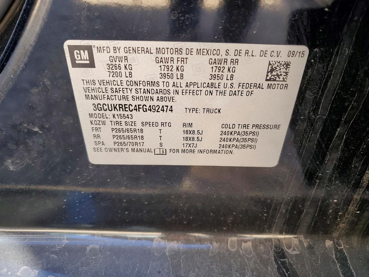 2015 Chevrolet Silverado K1500 lt