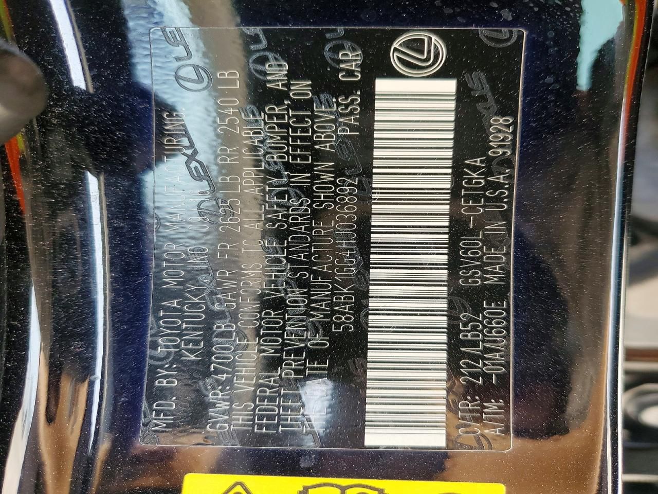 2017 Lexus Es 350 Base