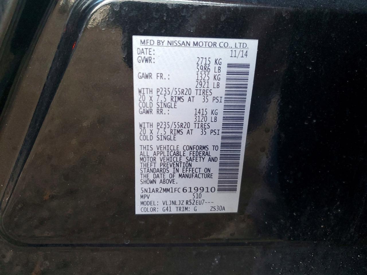 2015 Nissan Pathfinder Platinum