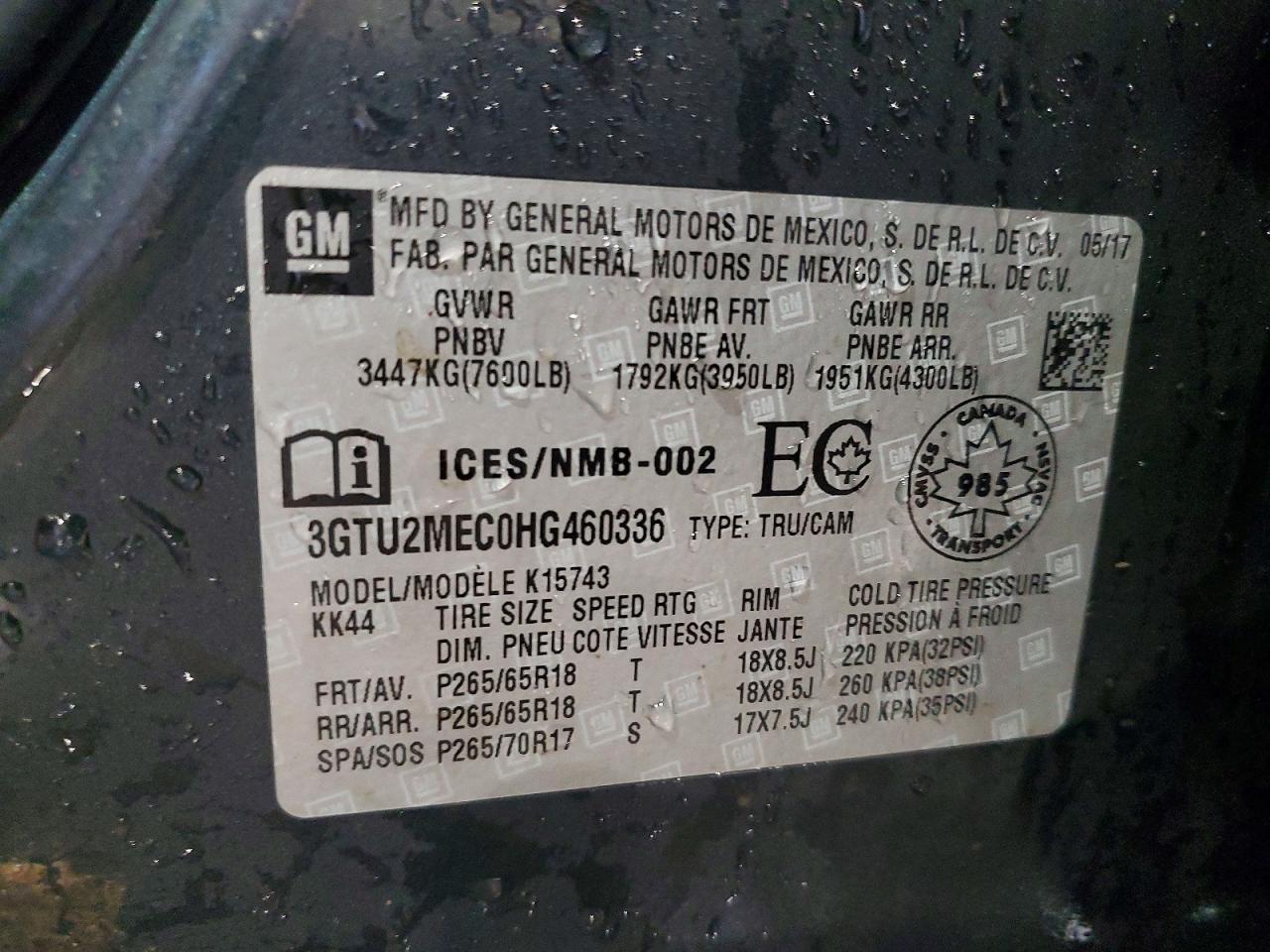 2017 GMC Sierra K1500 sle