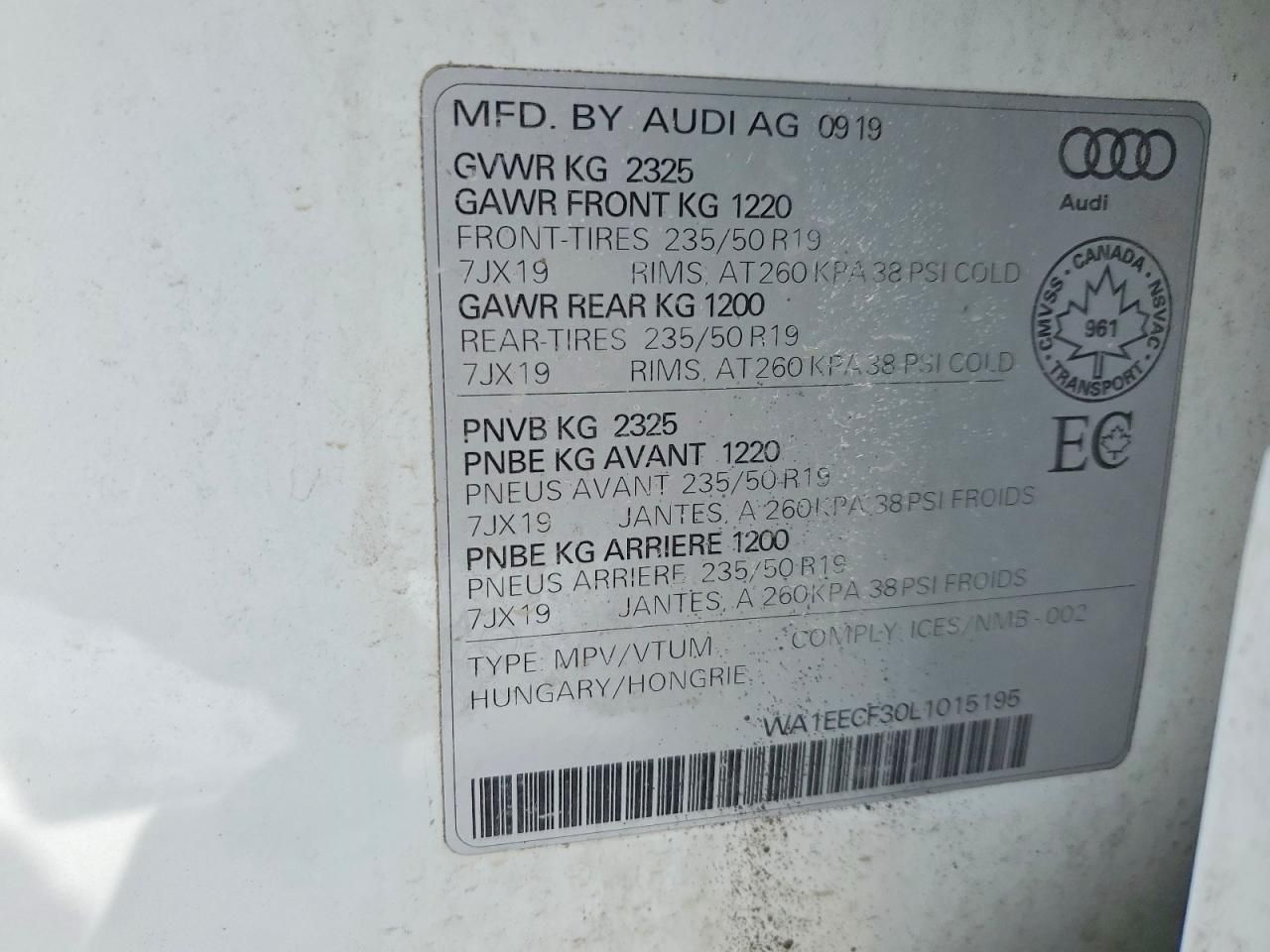 2020 Audi Q3 Premium Plus S-line