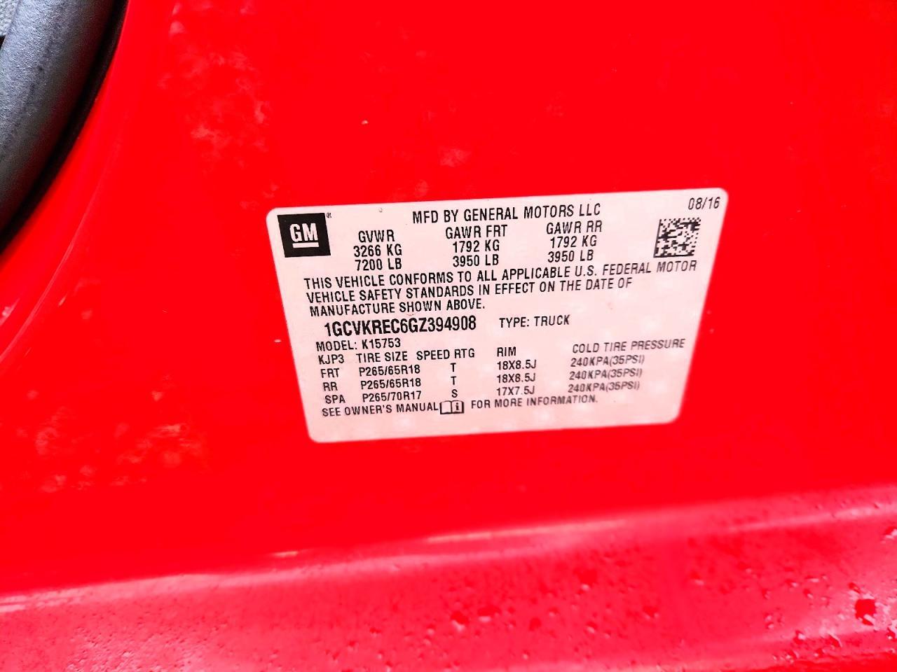 2016 Chevrolet Silverado K1500 lt
