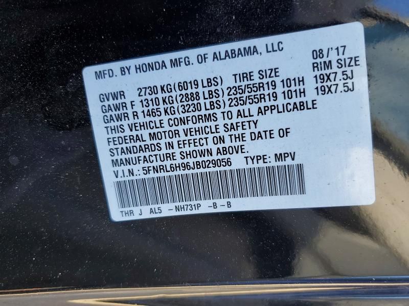 2018 Honda Odyssey Elite