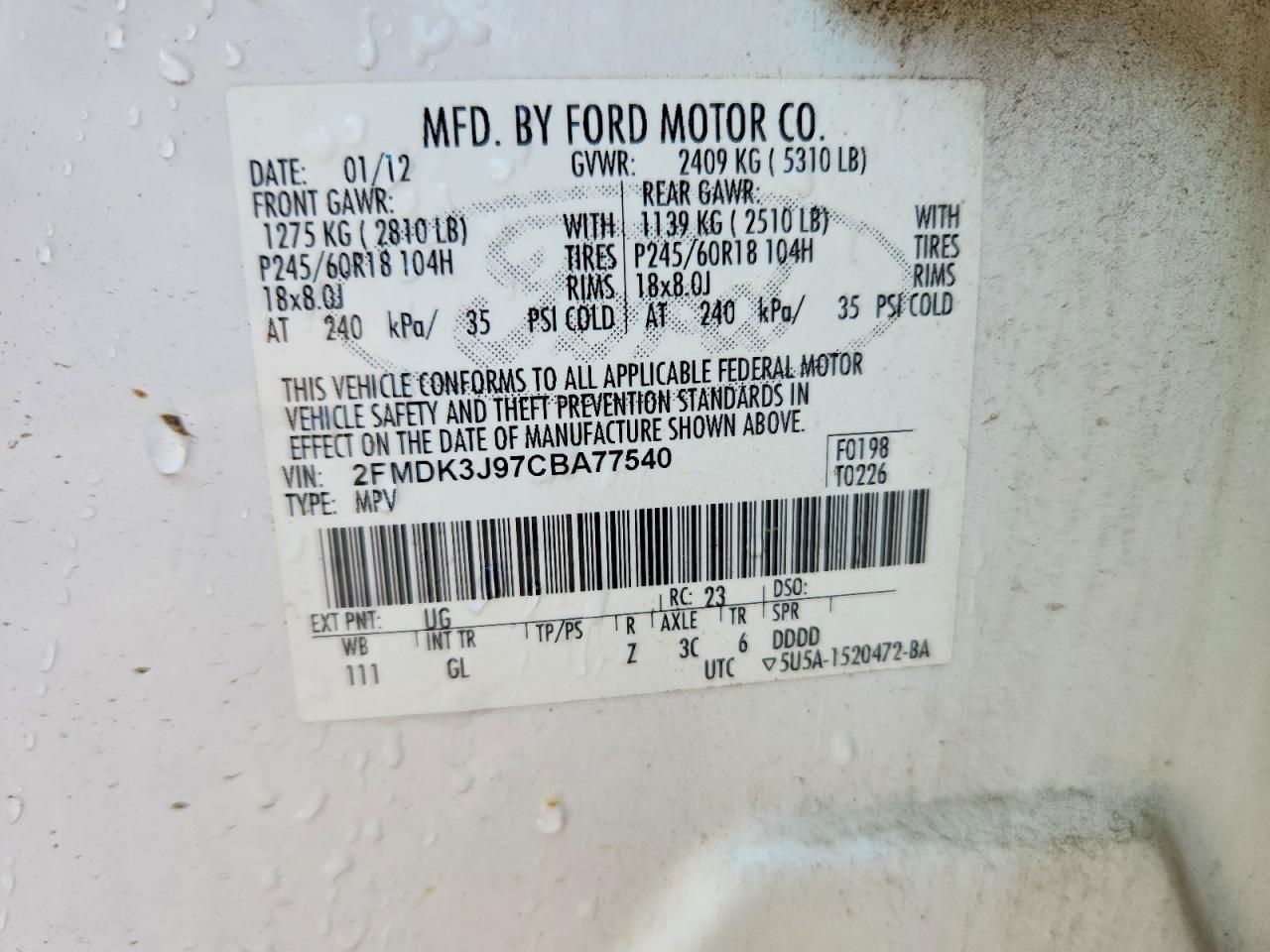 2012 Ford Edge sel