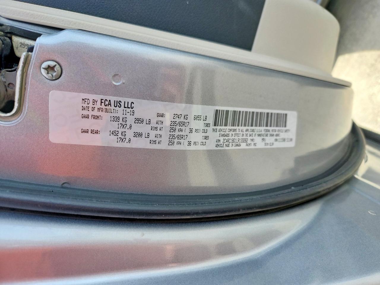 2020 Chrysler Pacifica Touring l
