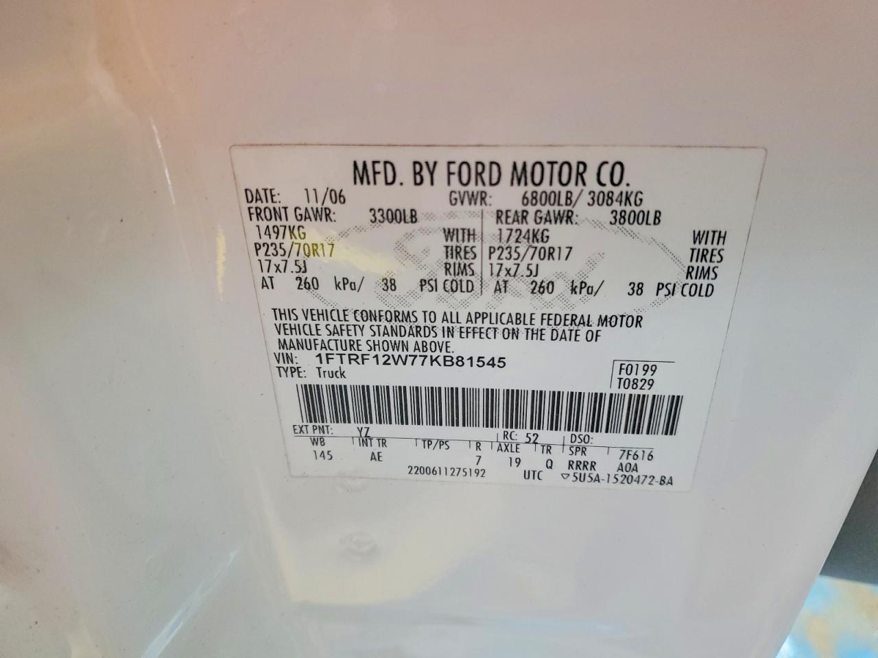2007 Ford F150