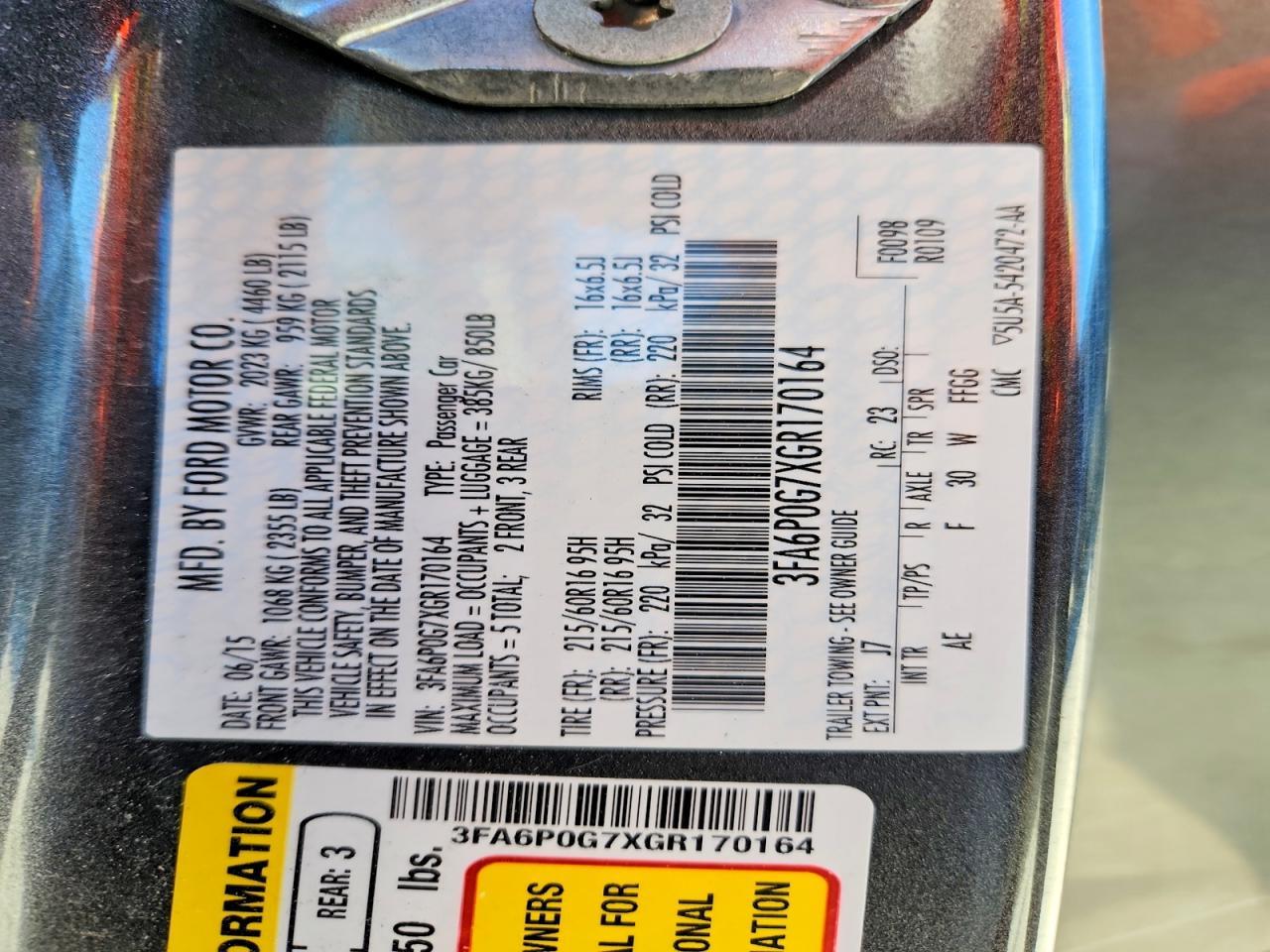 2016 Ford Fusion s