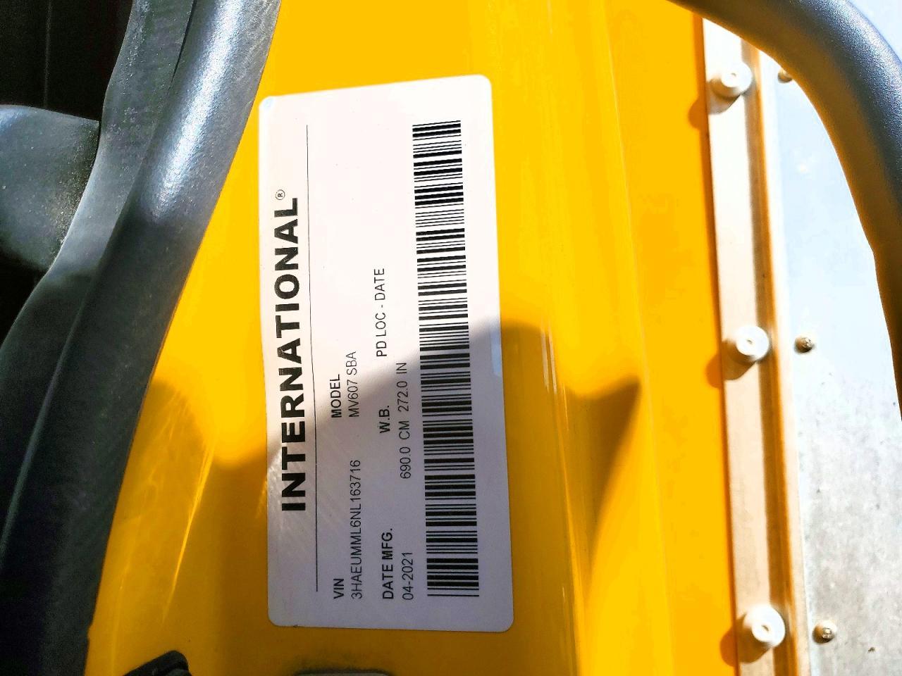 2022 International MV607 BOX Truck
