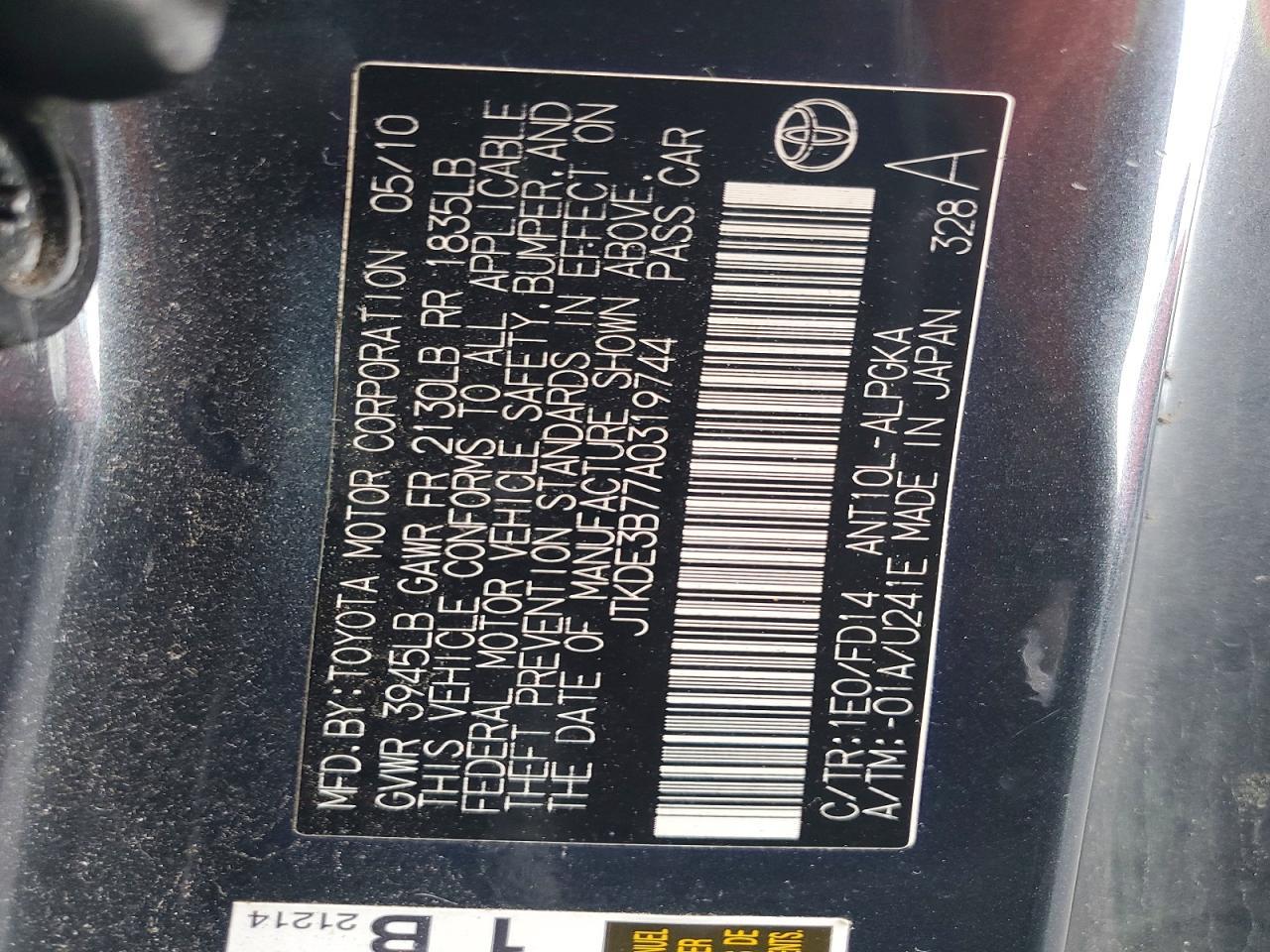 2010 Scion Tc Base