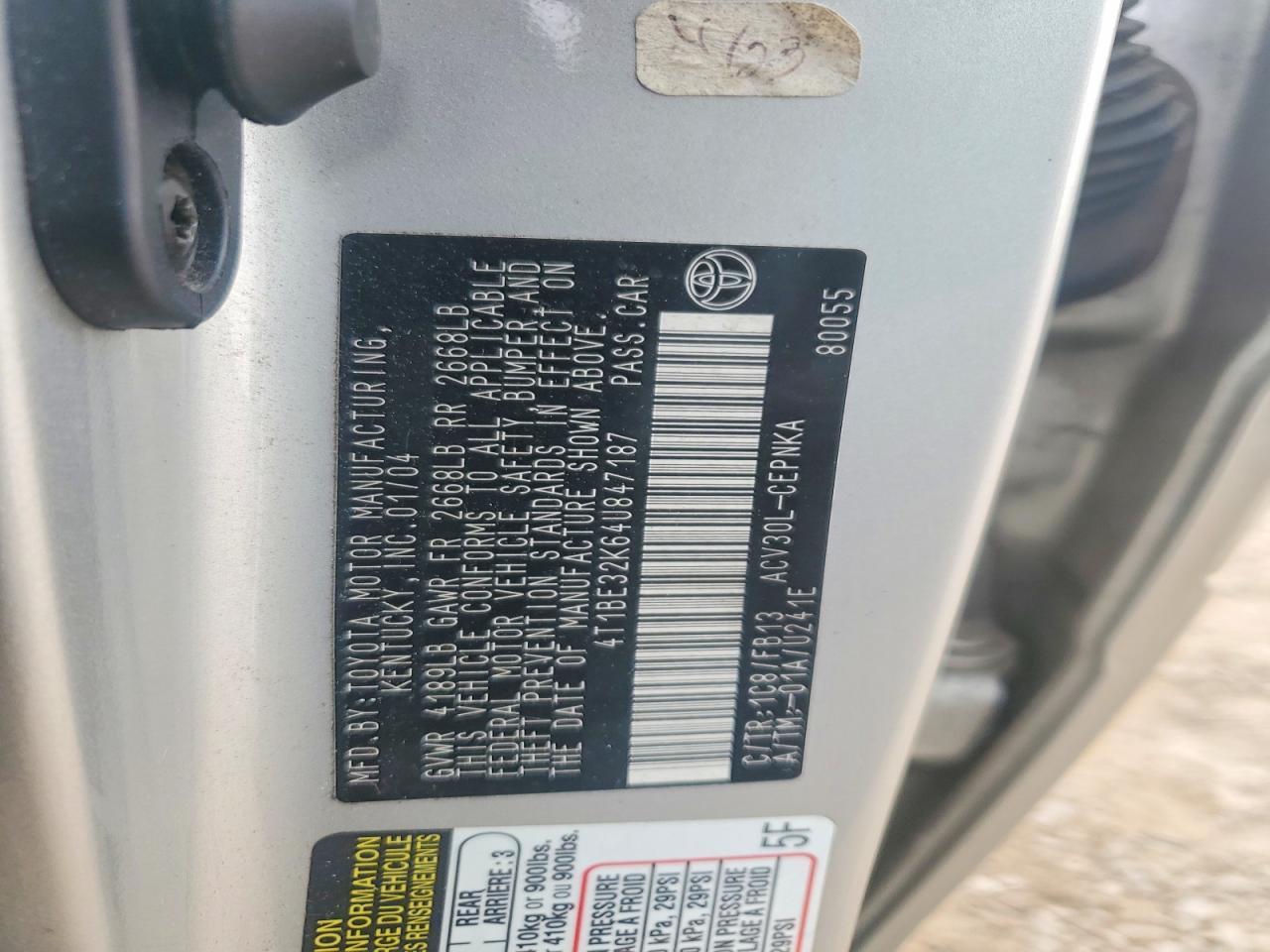 2004 Toyota Camry le
