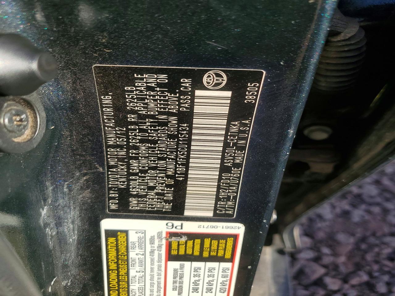 2012 Toyota Camry Base