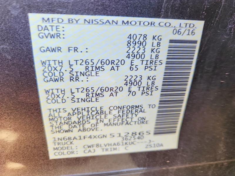 2016 Nissan Titan xd s