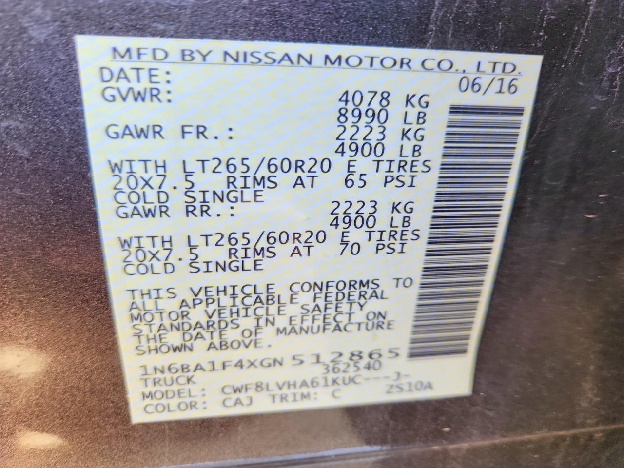 2016 Nissan Titan XD S