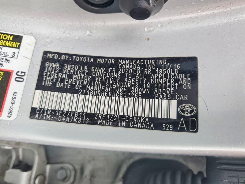 2017 Toyota Corolla l