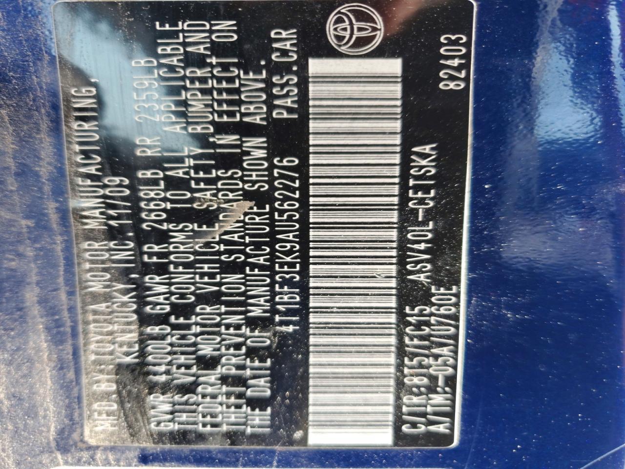 2010 Toyota Camry Base