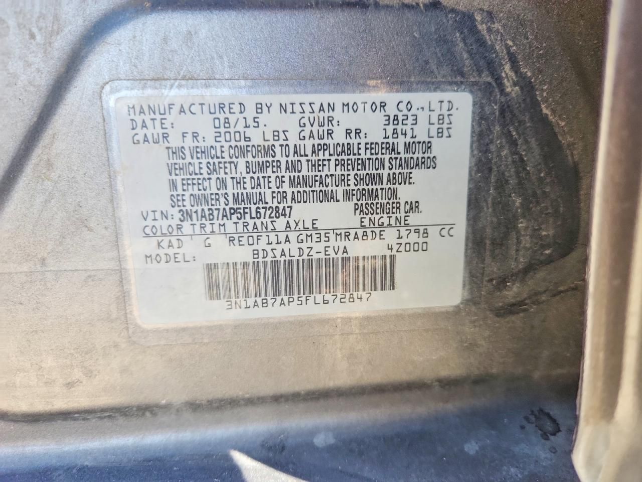 2015 Nissan Sentra s