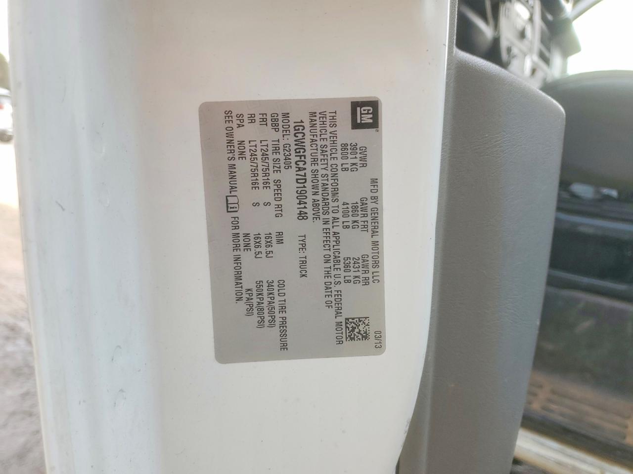 2013 Chev Express G2500