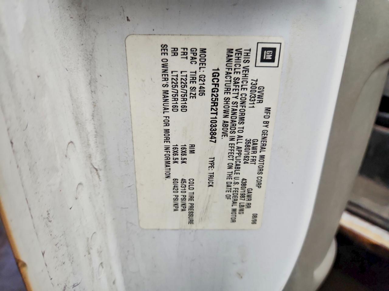 1996 Chevrolet G20