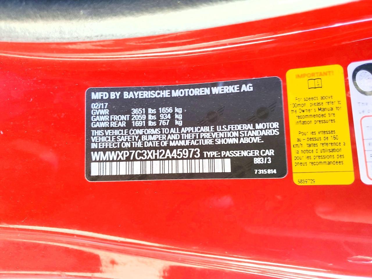 2017 Mini Cooper s