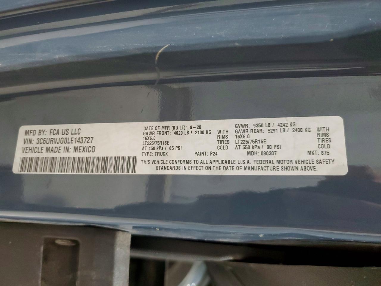 2020 Dodge RAM Promaster 3500 3500 High