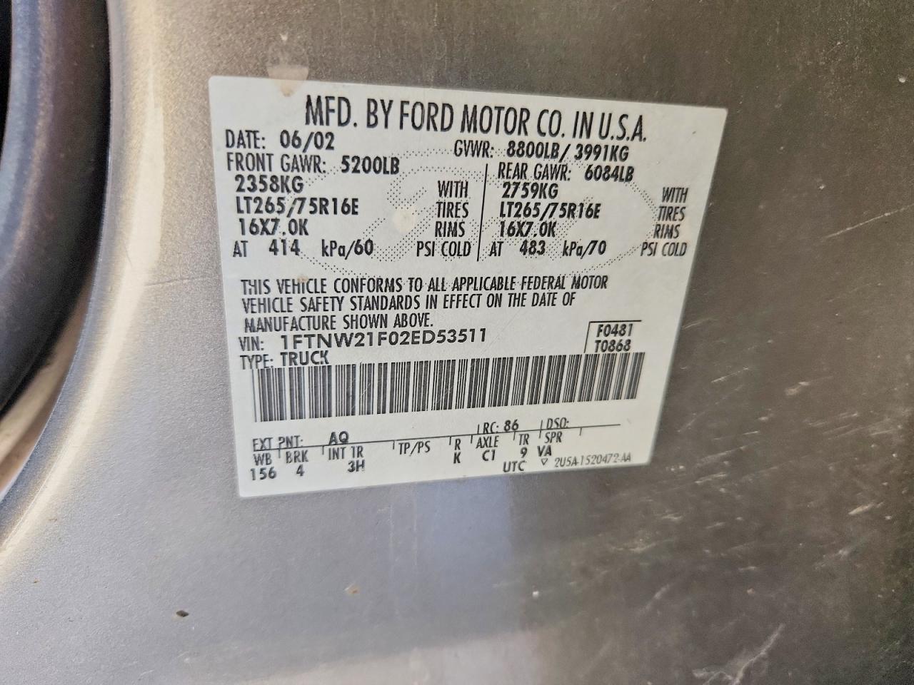 2002 Ford F250 Super Duty