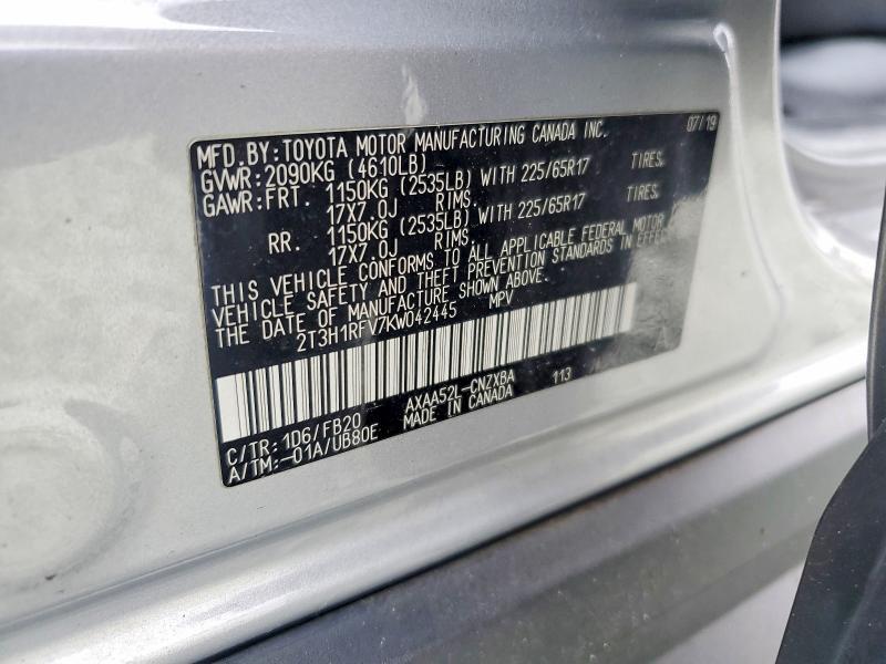 2019 Toyota Rav4 le
