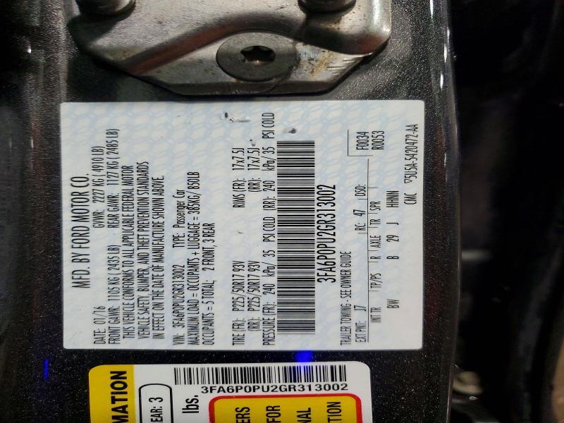 2016 Ford Fusion se Phev