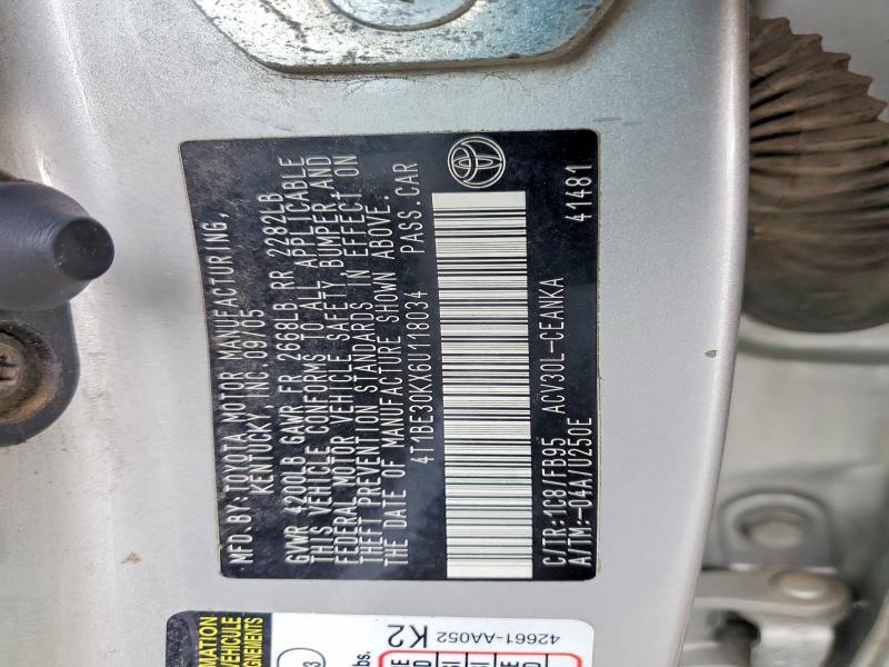 2006 Toyota Camry le