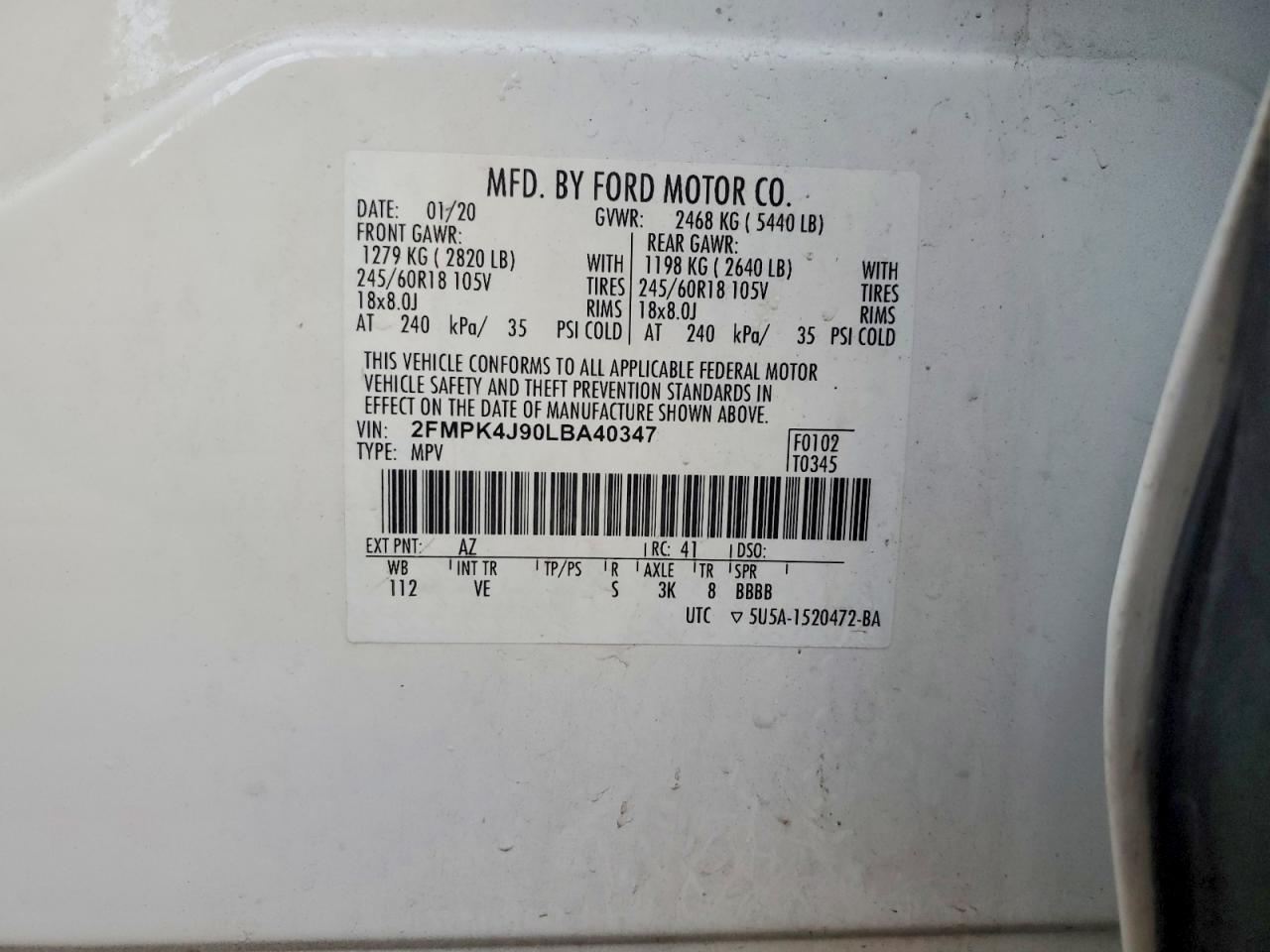 2020 Ford Edge sel