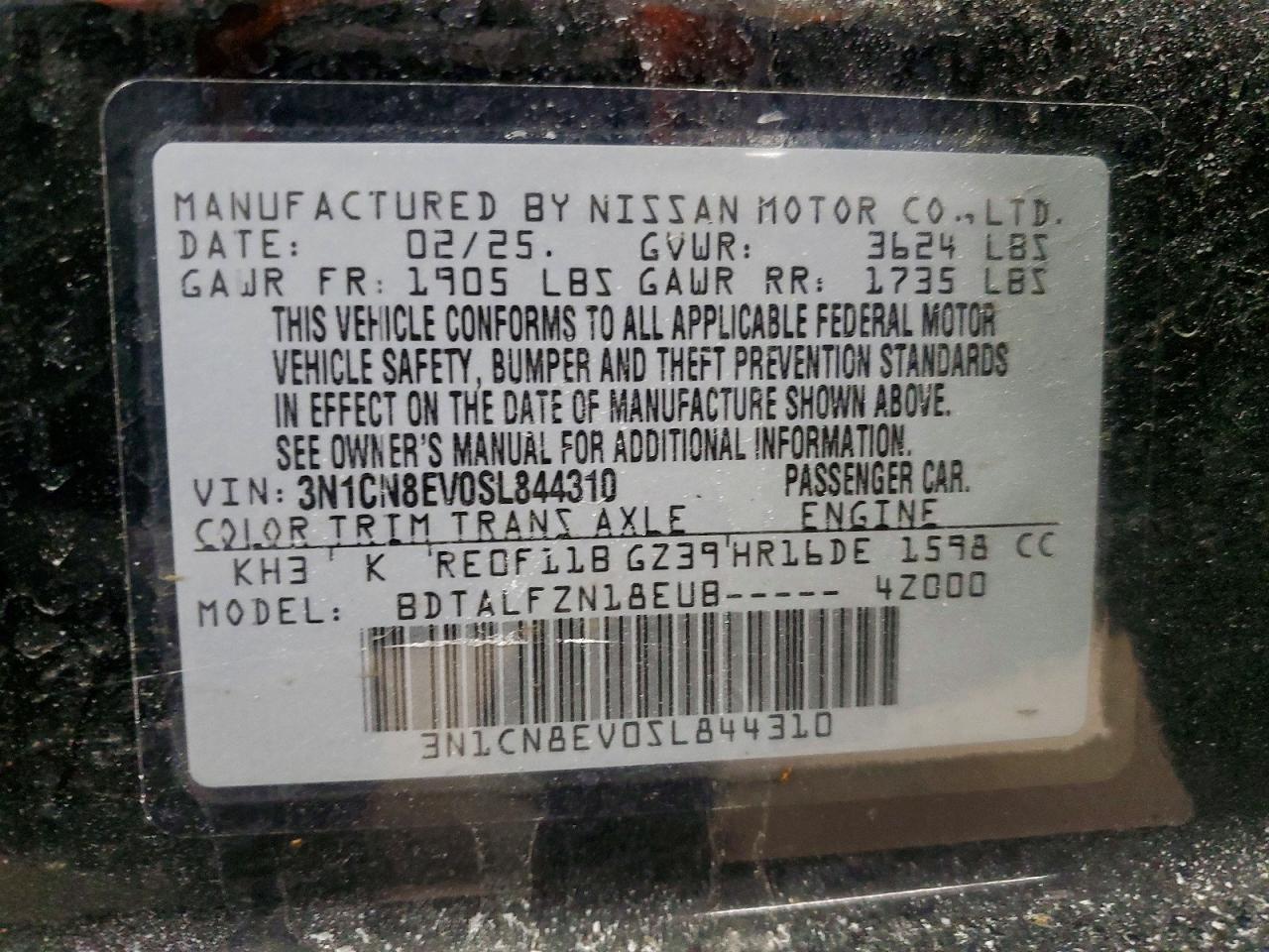 2025 Nissan Versa sv