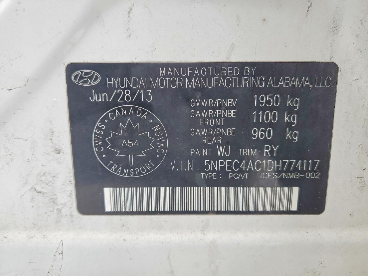 2013 Hyundai Sonata se