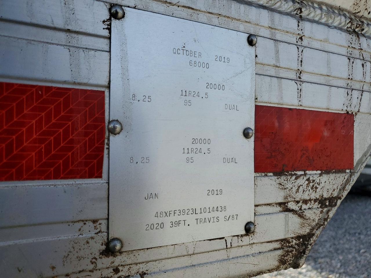 2020 Trvs 2019 Travis Body END Dump Trailer