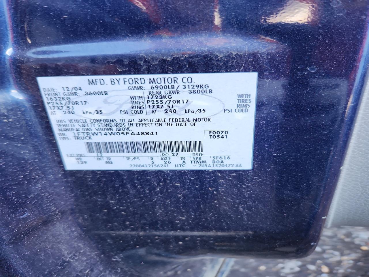 2005 Ford F150 Supercrew