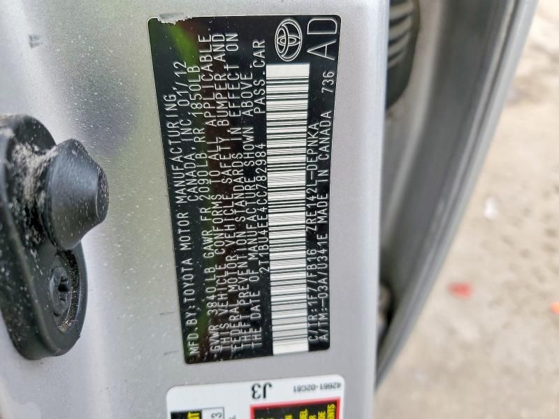 2012 Toyota Corolla Base