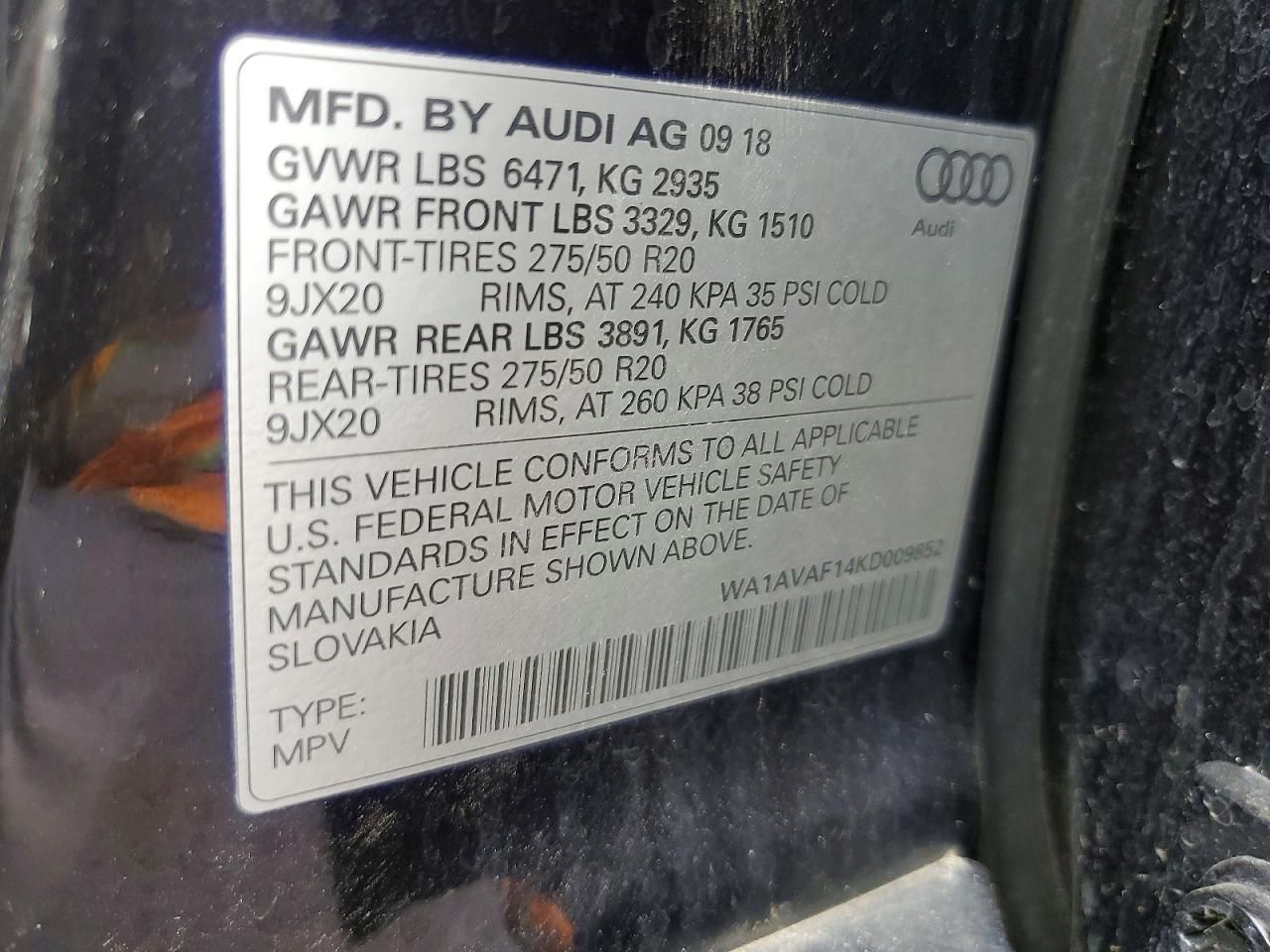 2019 Audi Q8 Premium