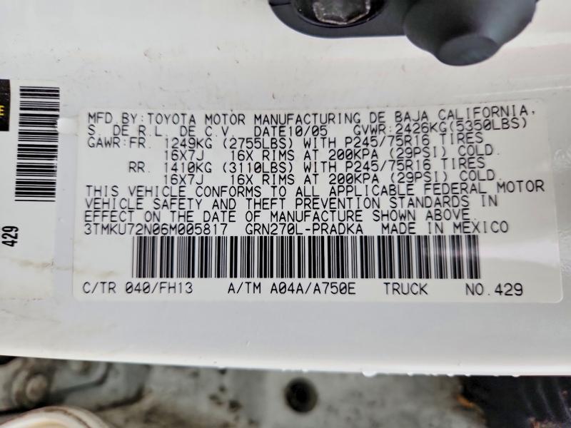2006 Toyota Tacoma Prerunner V6