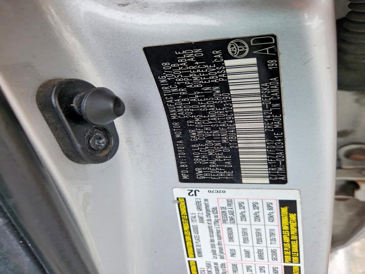 2009 Toyota Corolla Base