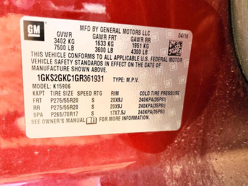 2016 GMC Yukon xl K1500 slt