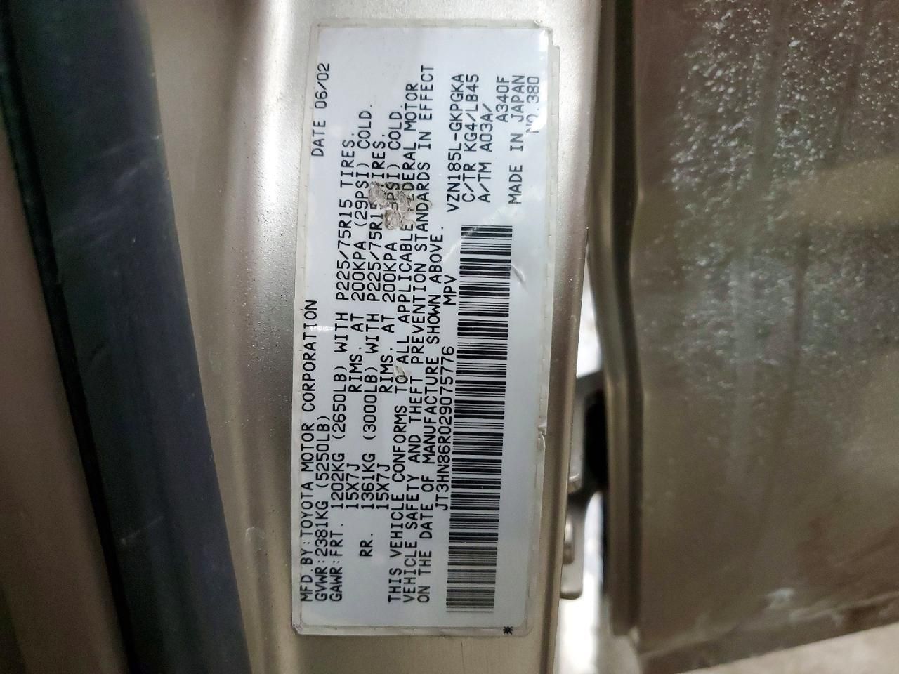 2002 Toyota 4runner SR5