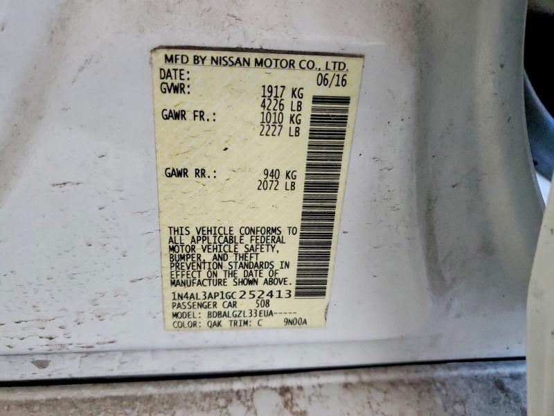 2016 Nissan Altima 2.5 s